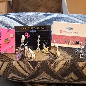 Charming Charlie Silver and Gold Earrings Set